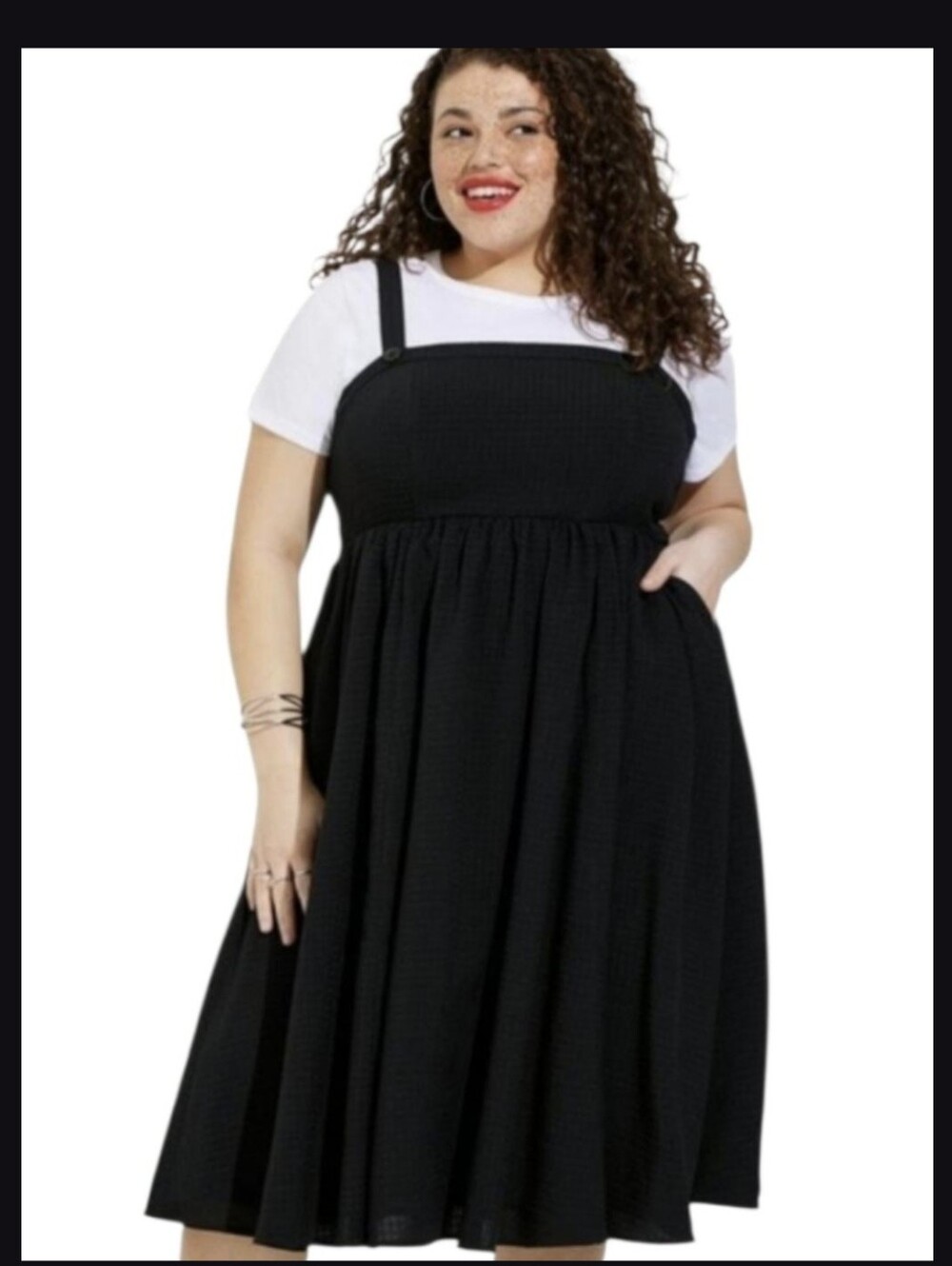 Torrid Retro Chic Midi Dress Black Size 00x Fits XL Lightweight Lined All Season